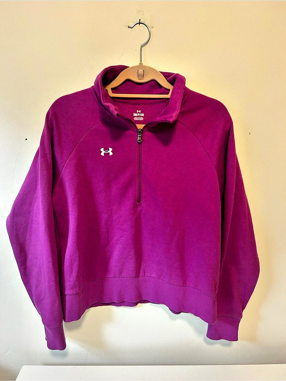 Under Armour Women's Quarter-Zip Pullover in Purple Size Small